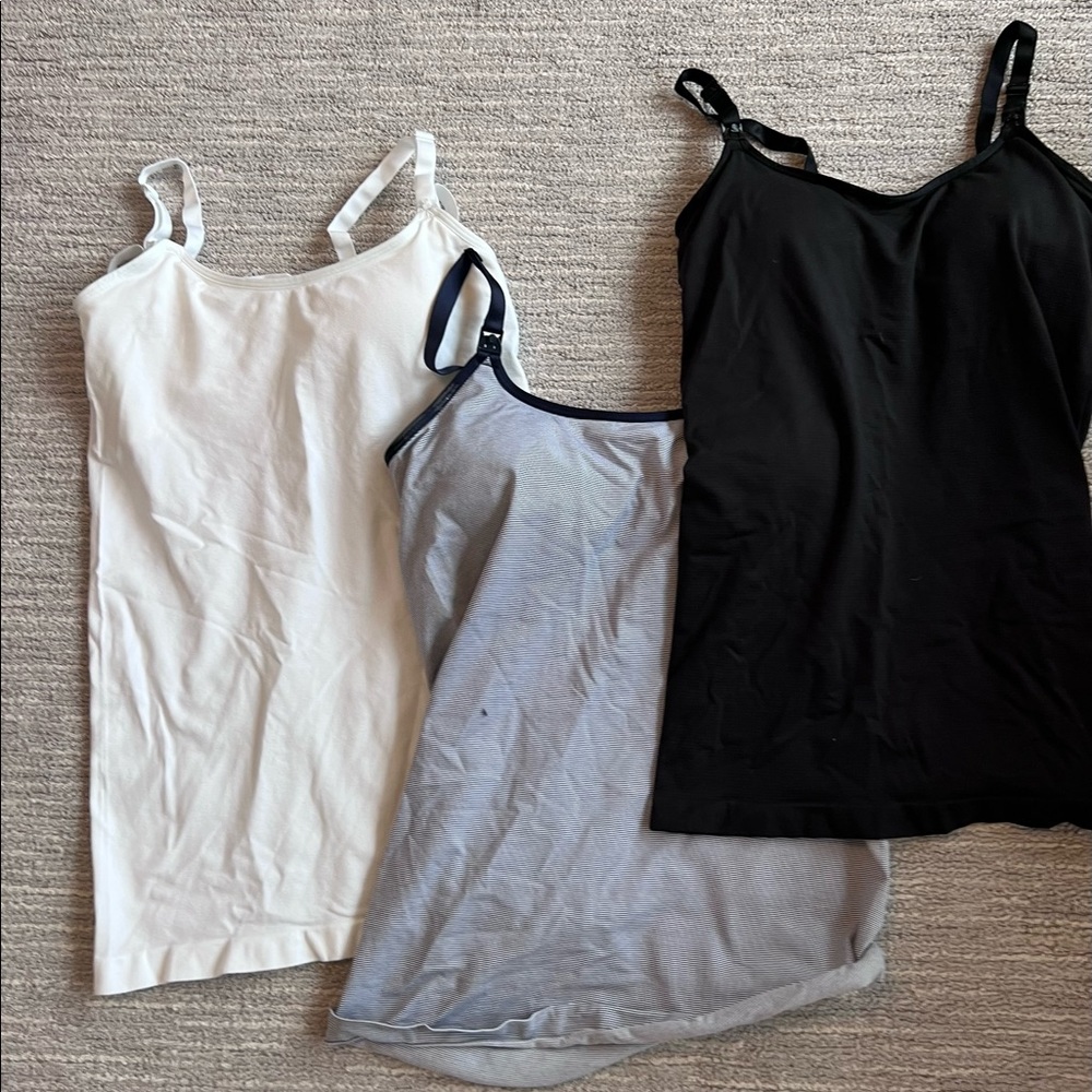 Bravado Maternity/Nursing Camisoles 3 Pack